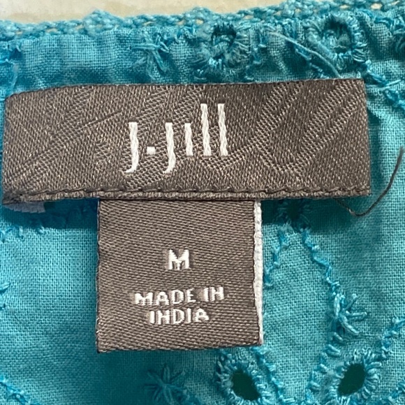 J. Jill 100% Cotton Lightweight  Blue Top Sleeveless Size M - Picture 5 of 8